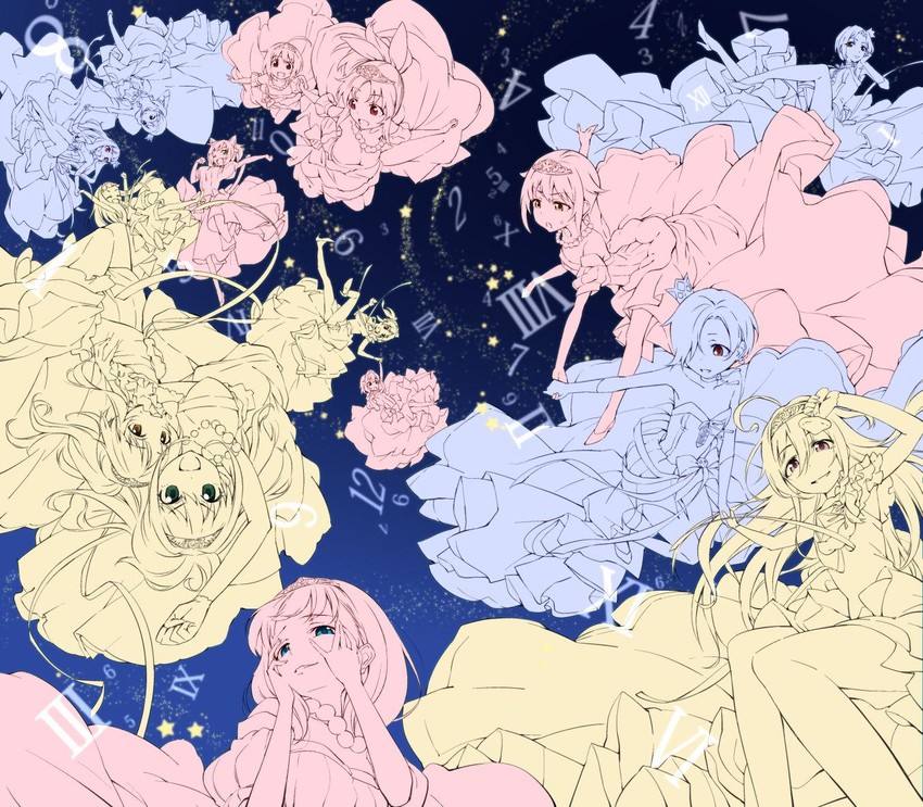 shirasaka koume, koshimizu sachiko, maekawa miku, sakurai momoka, hoshi syoko, and 10 more (idolmaster and 1 more) drawn by u_(the_unko)
