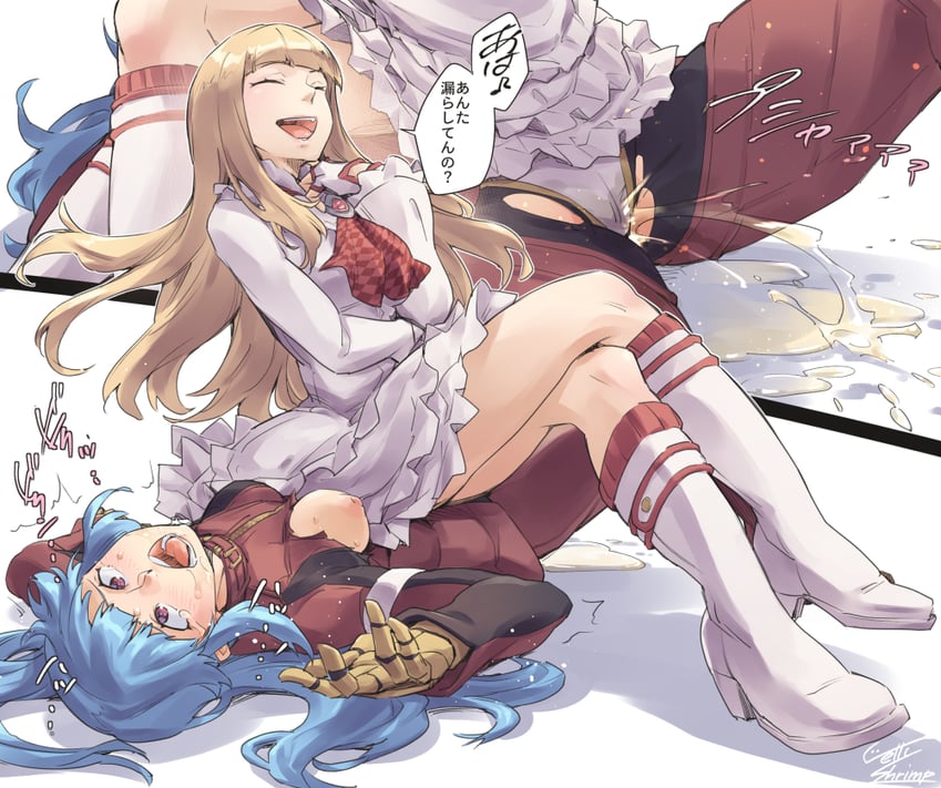 kula diamond and lili (the king of fighters and 1 more) drawn by jelly_shrimp