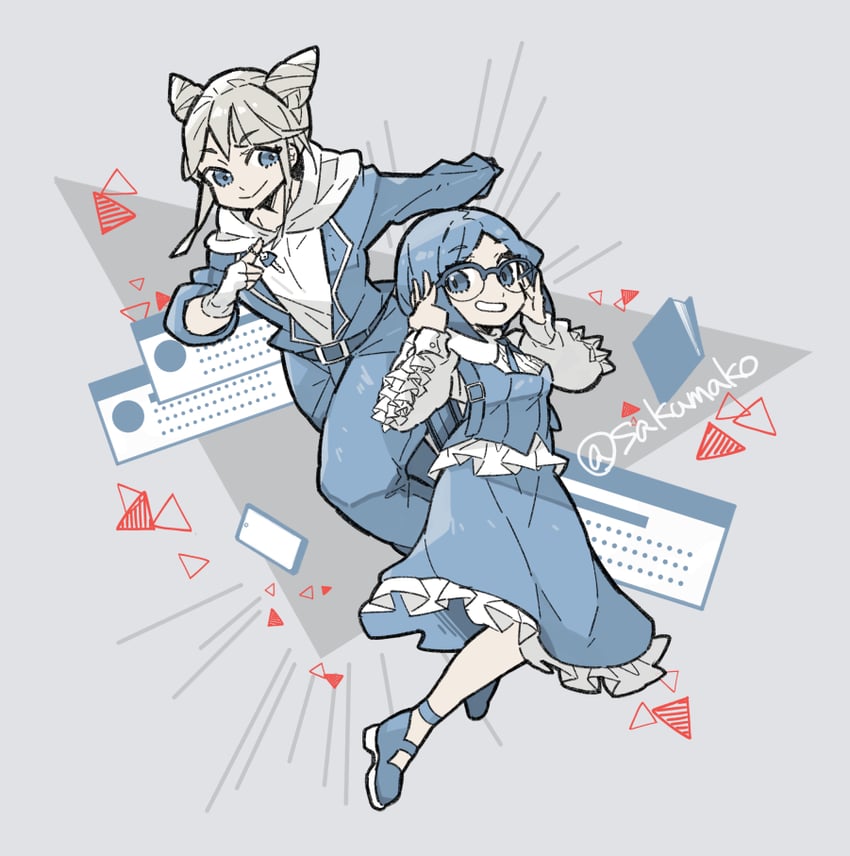 fukurai azami and jasmine (toshi densetsu kaitai center) drawn by drop390_(sakuma)