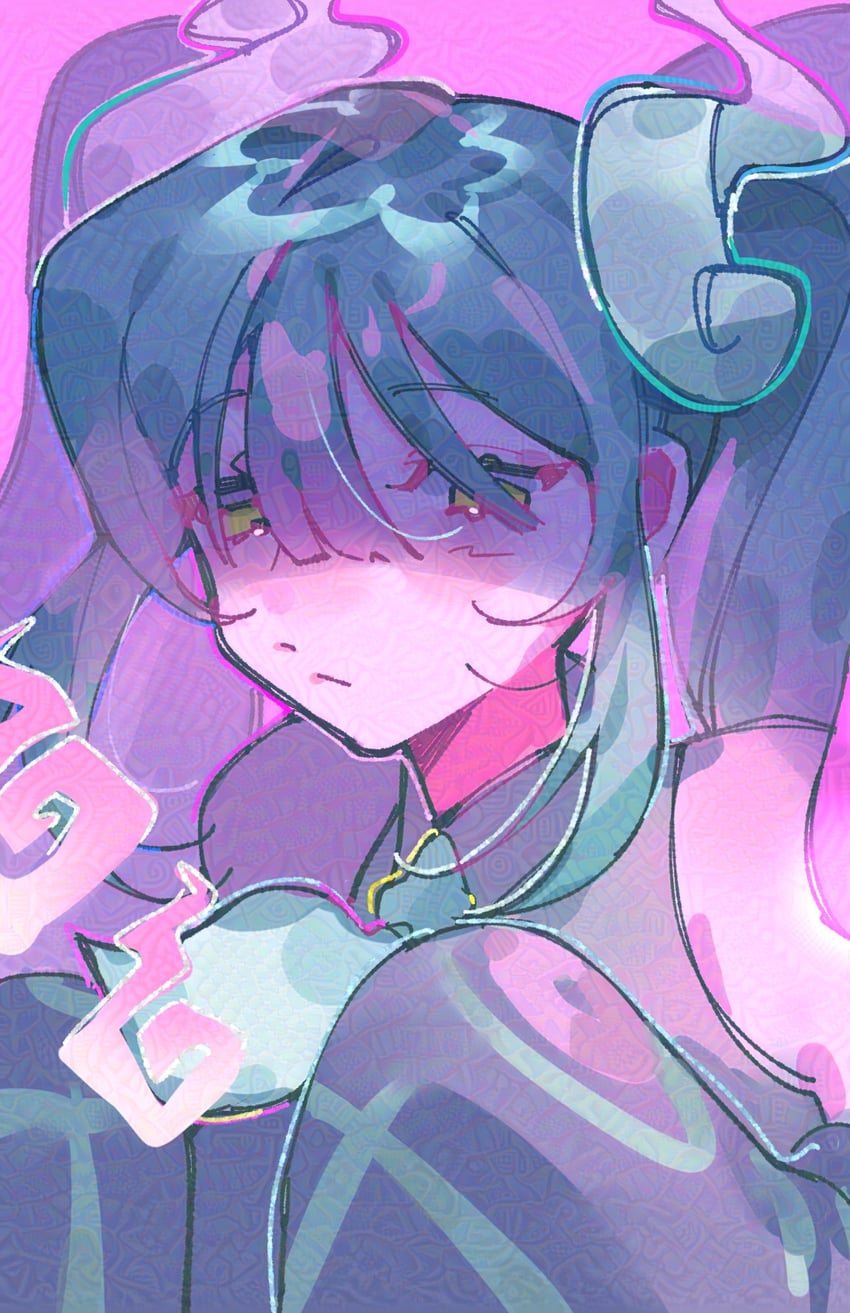 hatsune miku and ghost miku (pokemon and 2 more) drawn by myun_(myun_art)