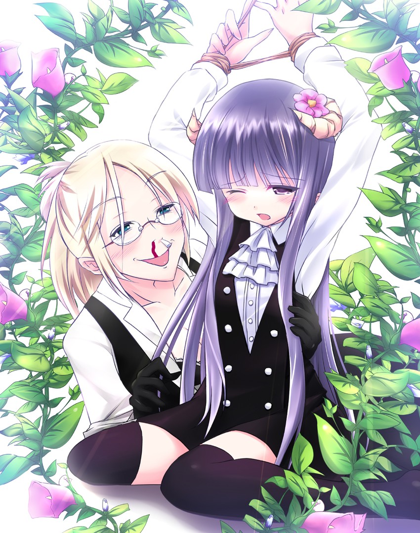 shirakiin ririchiyo and yukinokouji nobara (inu x boku ss) drawn by bulbonne