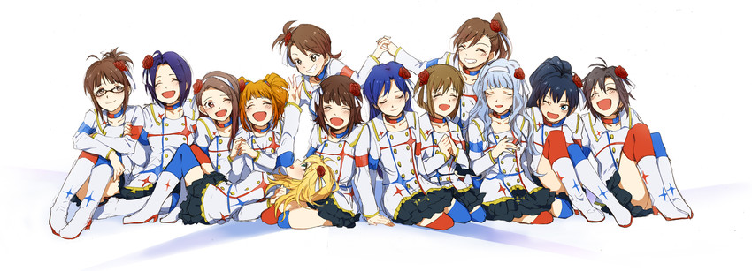 hoshii miki, kisaragi chihaya, amami haruka, kikuchi makoto, shijou takane, and 8 more (idolmaster and 1 more) drawn by uhoyunomi