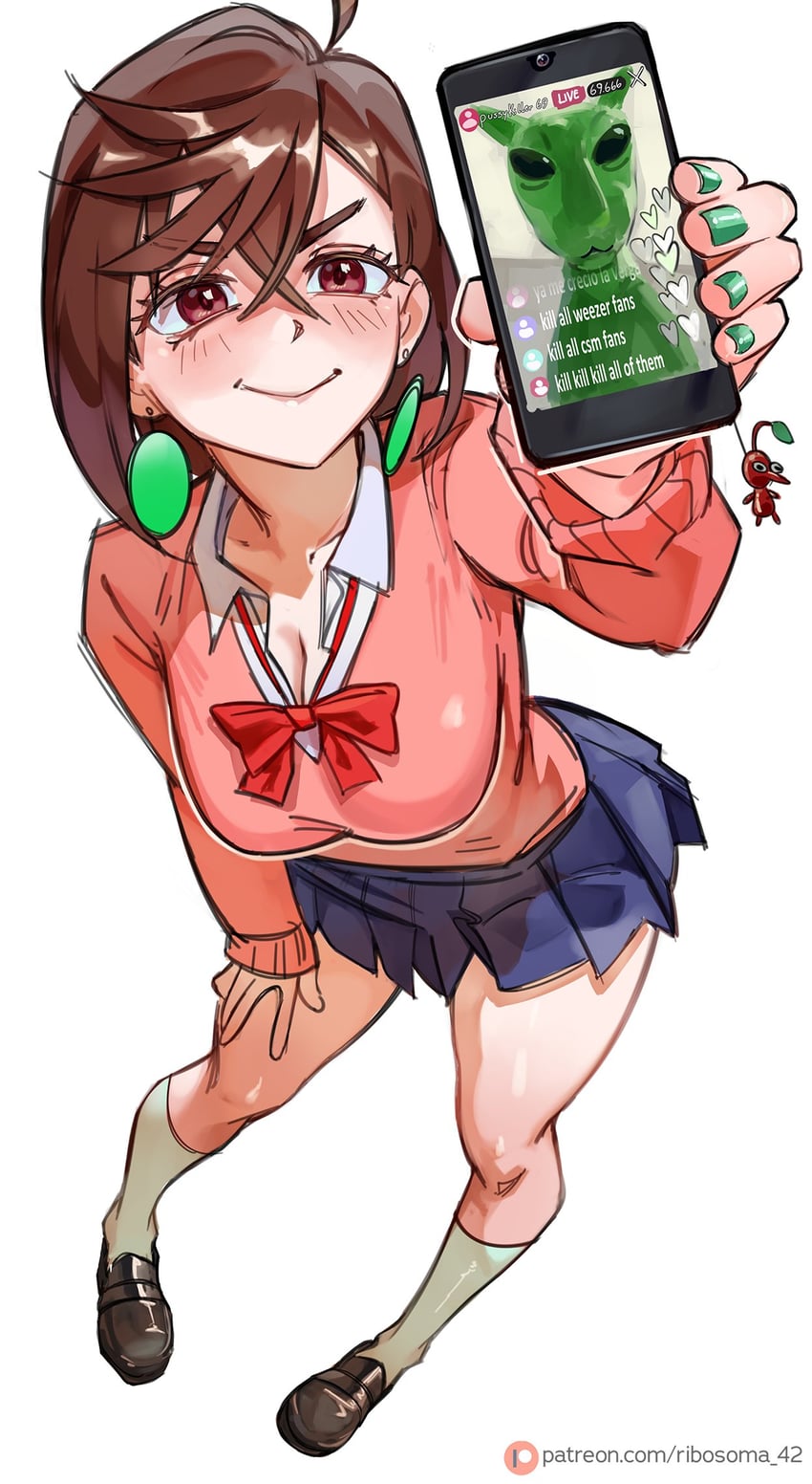 ayase momo (dandadan and 1 more) drawn by ribosoma_42