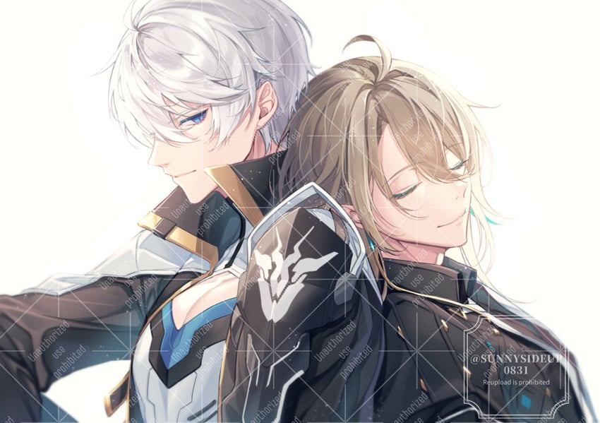 kevin kaslana and su (honkai and 1 more) drawn by sunnysideup0831