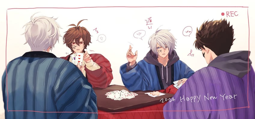 sandalphon, lucifer, belial, and lucilius (granblue fantasy) drawn by sub_nonino