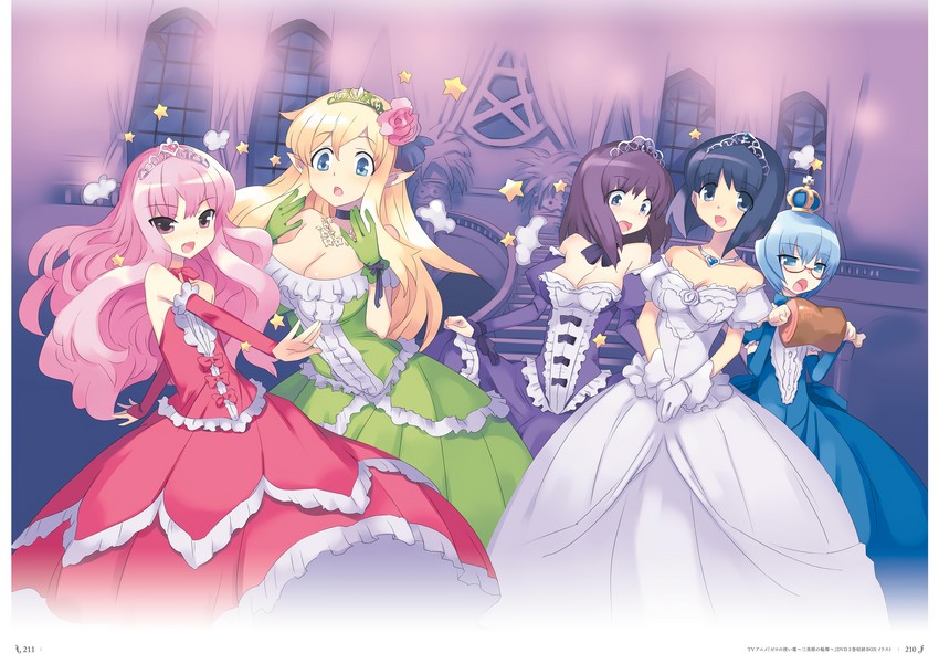louise francoise le blanc de la valliere, tiffania westwood, tabitha, siesta, and henrietta de tristain (zero no tsukaima) drawn by usatsuka_eiji