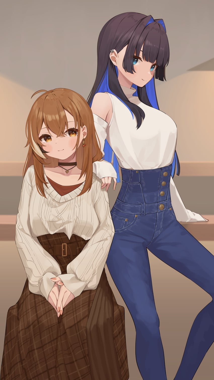 ouro kronii and nanashi mumei (hololive and 1 more) drawn by sl10_d