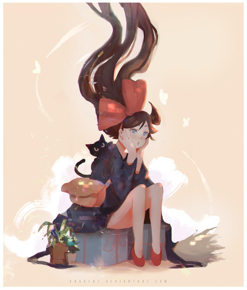 kiki and jiji (majo no takkyuubin) drawn by dio_knarf