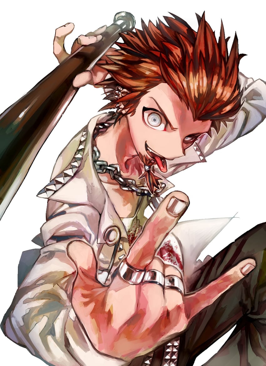 kuwata leon (danganronpa and 1 more) drawn by kitaya