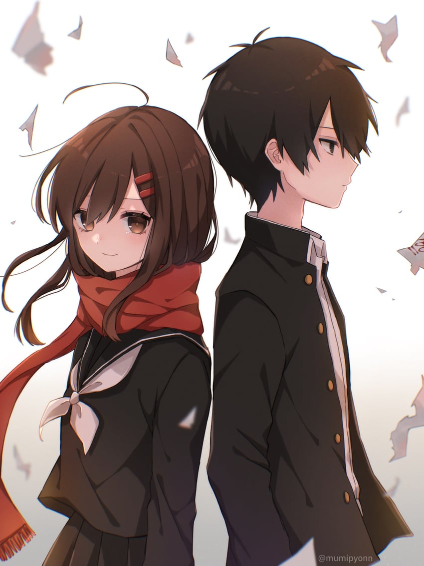 tateyama ayano and kisaragi shintarou (kagerou project) drawn by mumipyonn