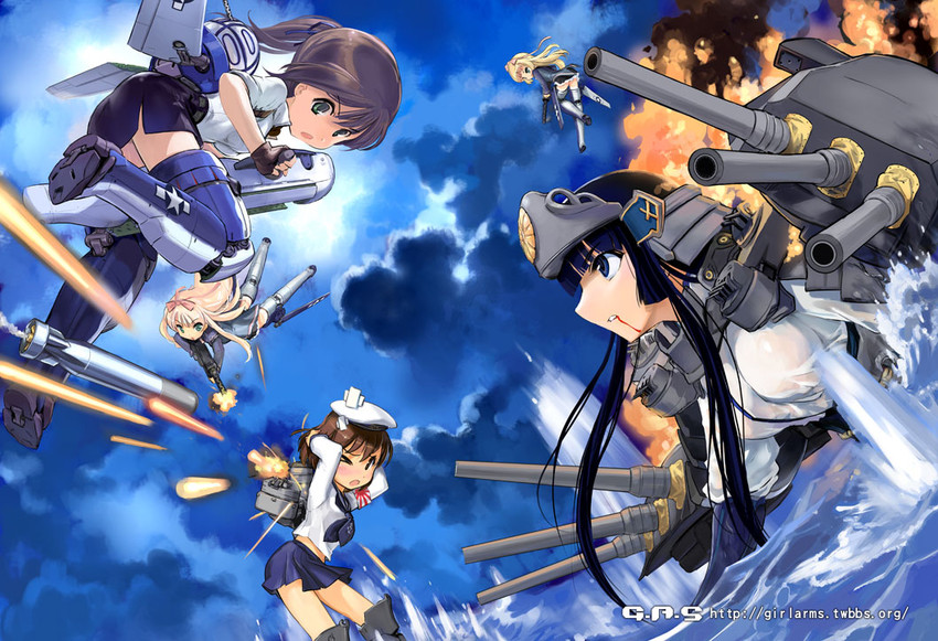 yukikaza and yamato (battleship girl and 1 more) drawn by zeco
