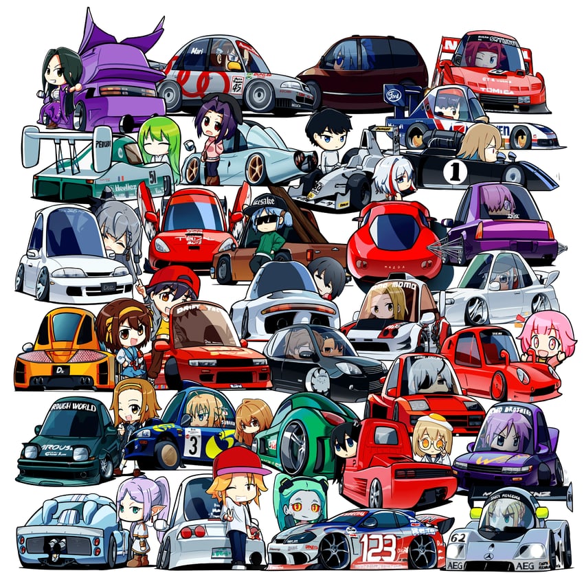 artoria pendragon, cirno, saber, mash kyrielight, suzumiya haruhi, and 28 more (original and 47 more) drawn by duz