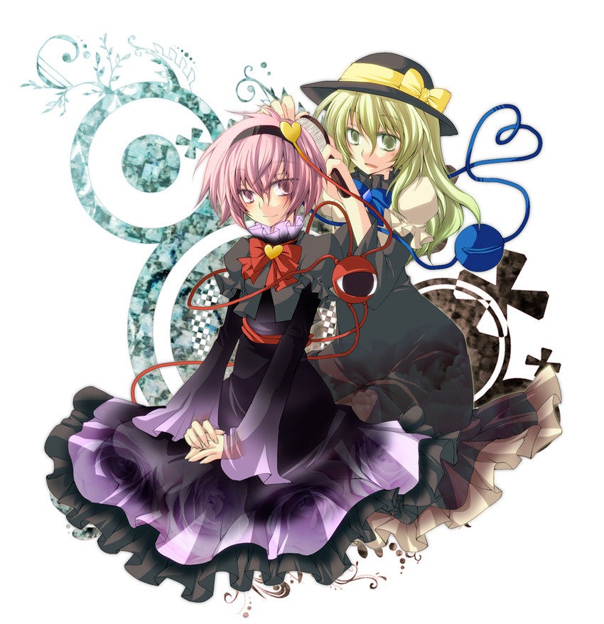 komeiji koishi and komeiji satori (touhou) drawn by natsume_(iravati-4u)