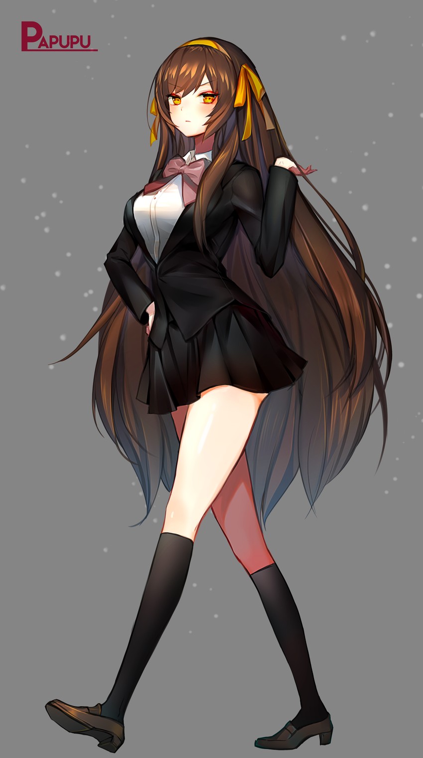 suzumiya haruhi (suzumiya haruhi no yuuutsu and 1 more) drawn by papupu