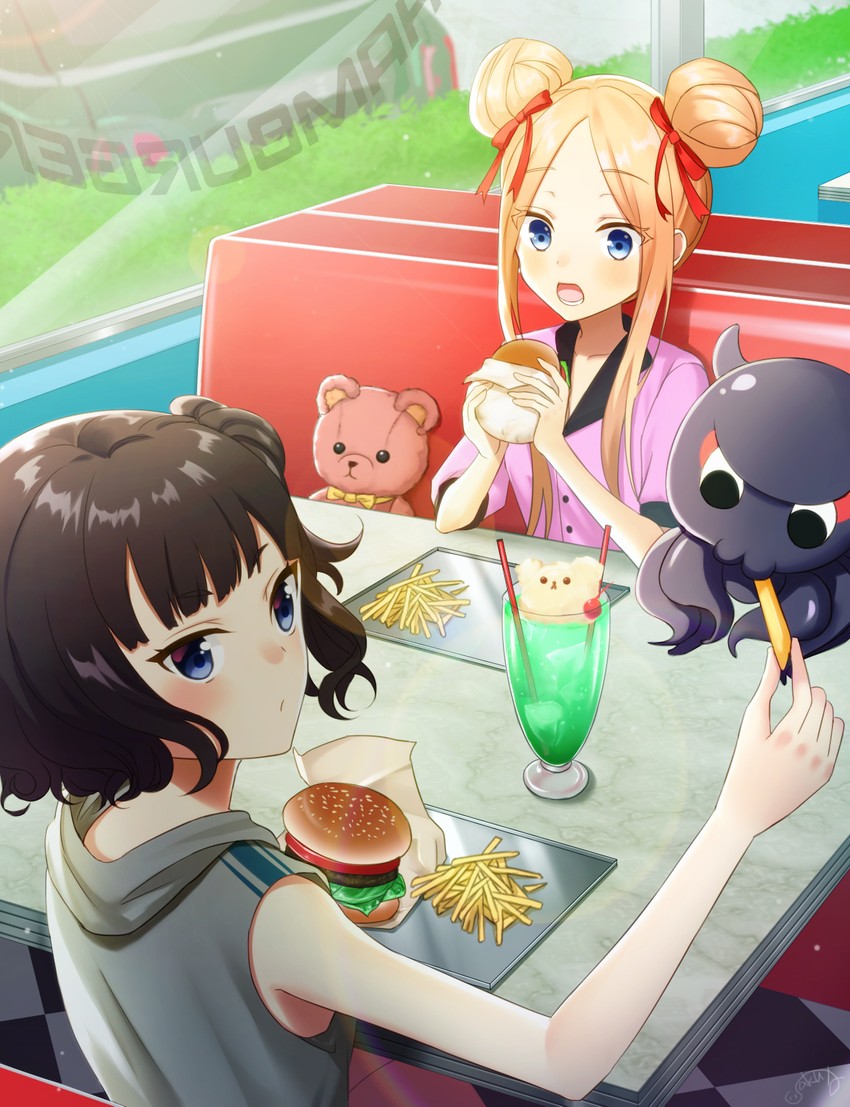 abigail williams, katsushika hokusai, and tokitarou (fate and 1 more) drawn by saki_usagi