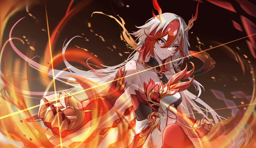 fu hua (honkai and 1 more) drawn by egami63978427
