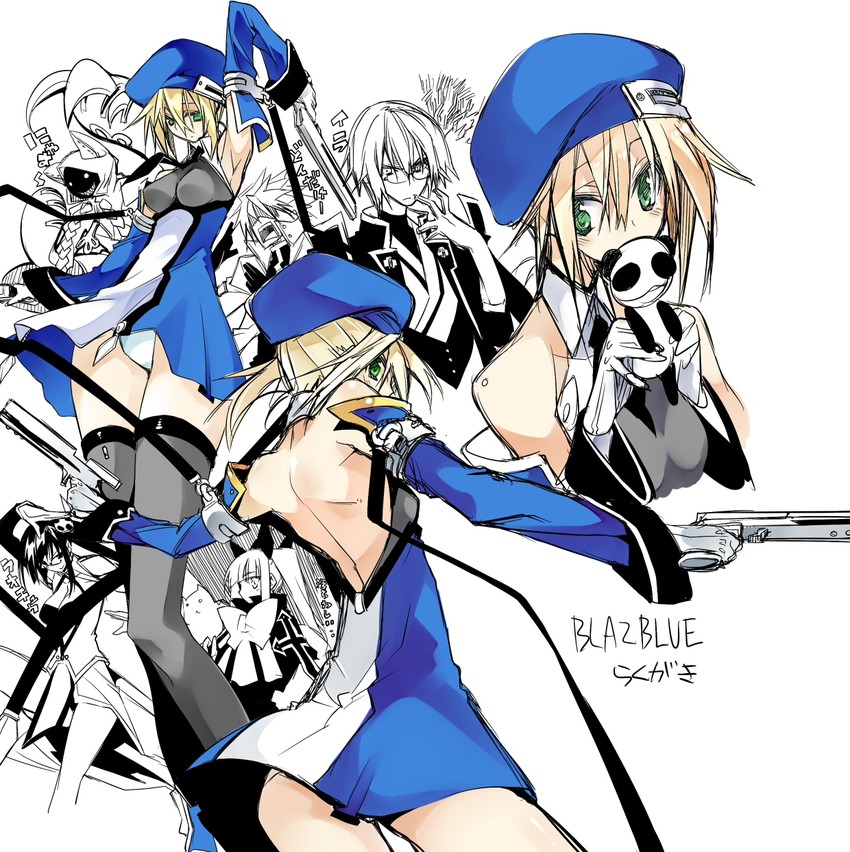 noel vermillion, ragna the bloodedge, rachel alucard, taokaka, jin kisaragi, and 3 more (blazblue) drawn by 10mo