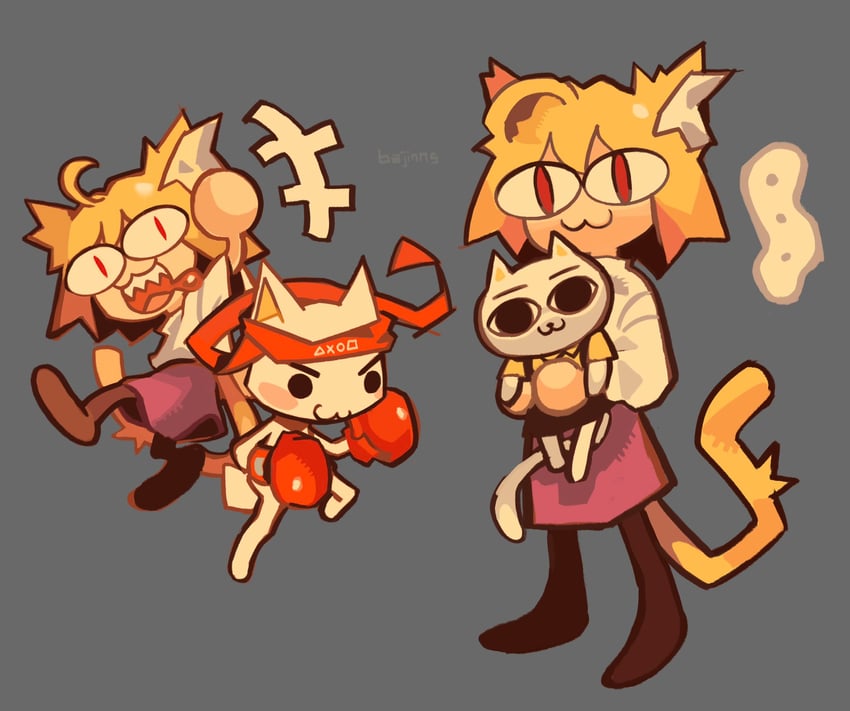 neco-arc, inoue toro, and nyako (tsukihime and 3 more) drawn by bajinns