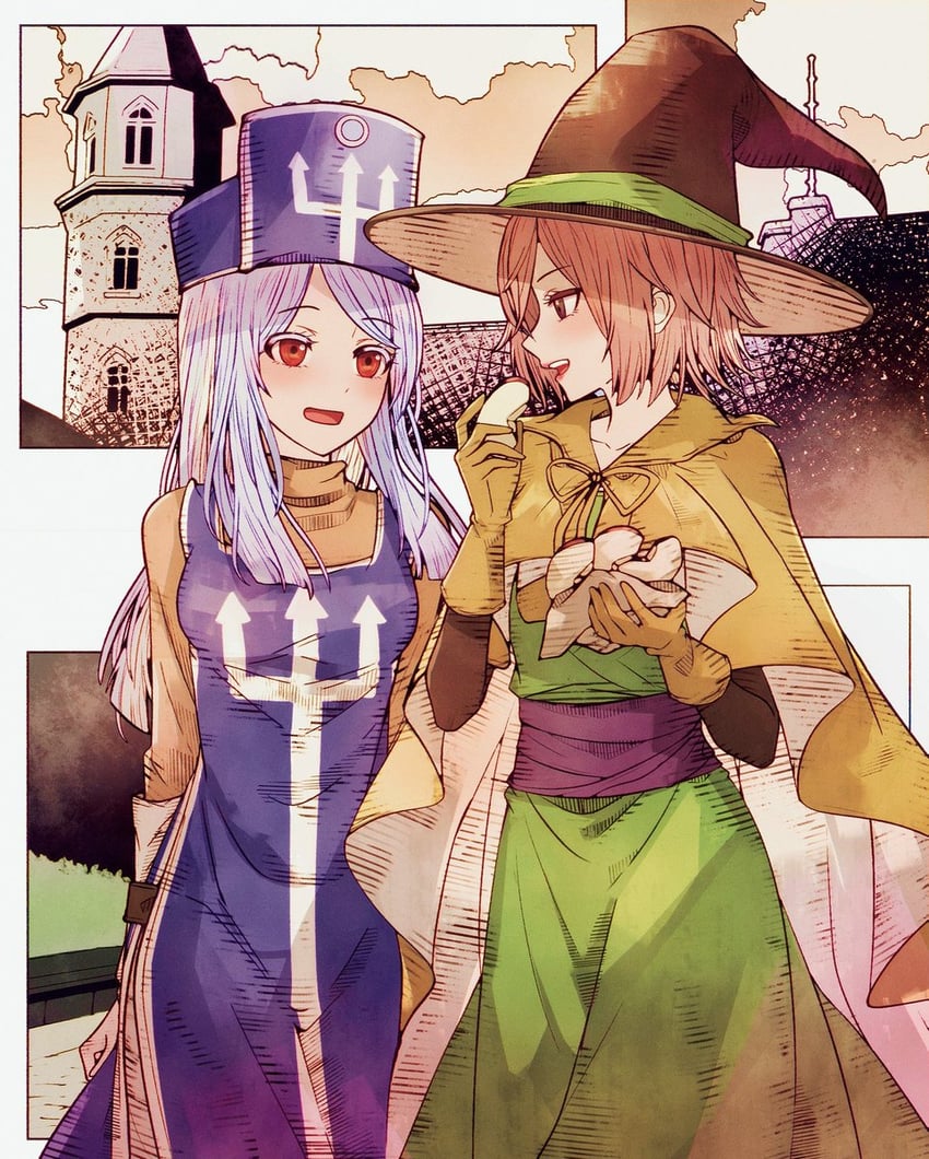 priest and mage (dragon quest and 1 more) drawn by mirrorclew