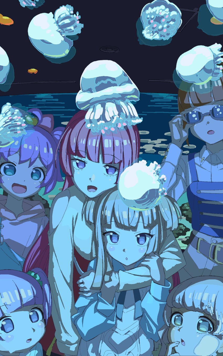 manaka laala, manaka non, minami mirei, hojo sophy, tsukikawa chili, and 1 more (pretty series and 1 more) drawn by masunikuru