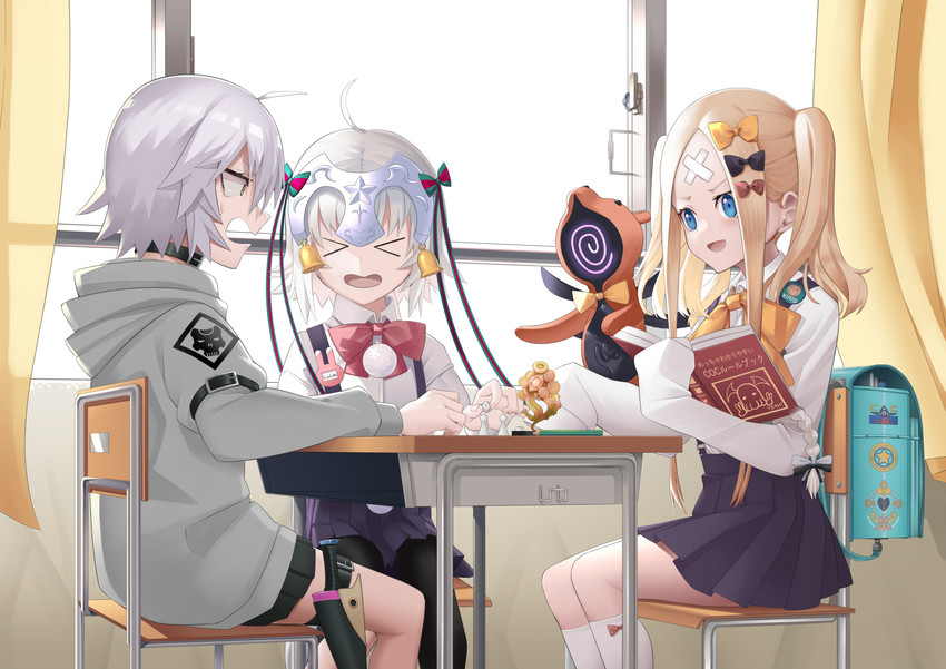 abigail williams, jack the ripper, and jeanne d'arc alter santa lily (fate and 3 more) drawn by shiro_ami