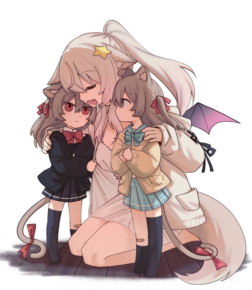 neuro-sama, evil neuro-sama, and annytf (indie virtual youtuber and 1 more) drawn by conversion806f