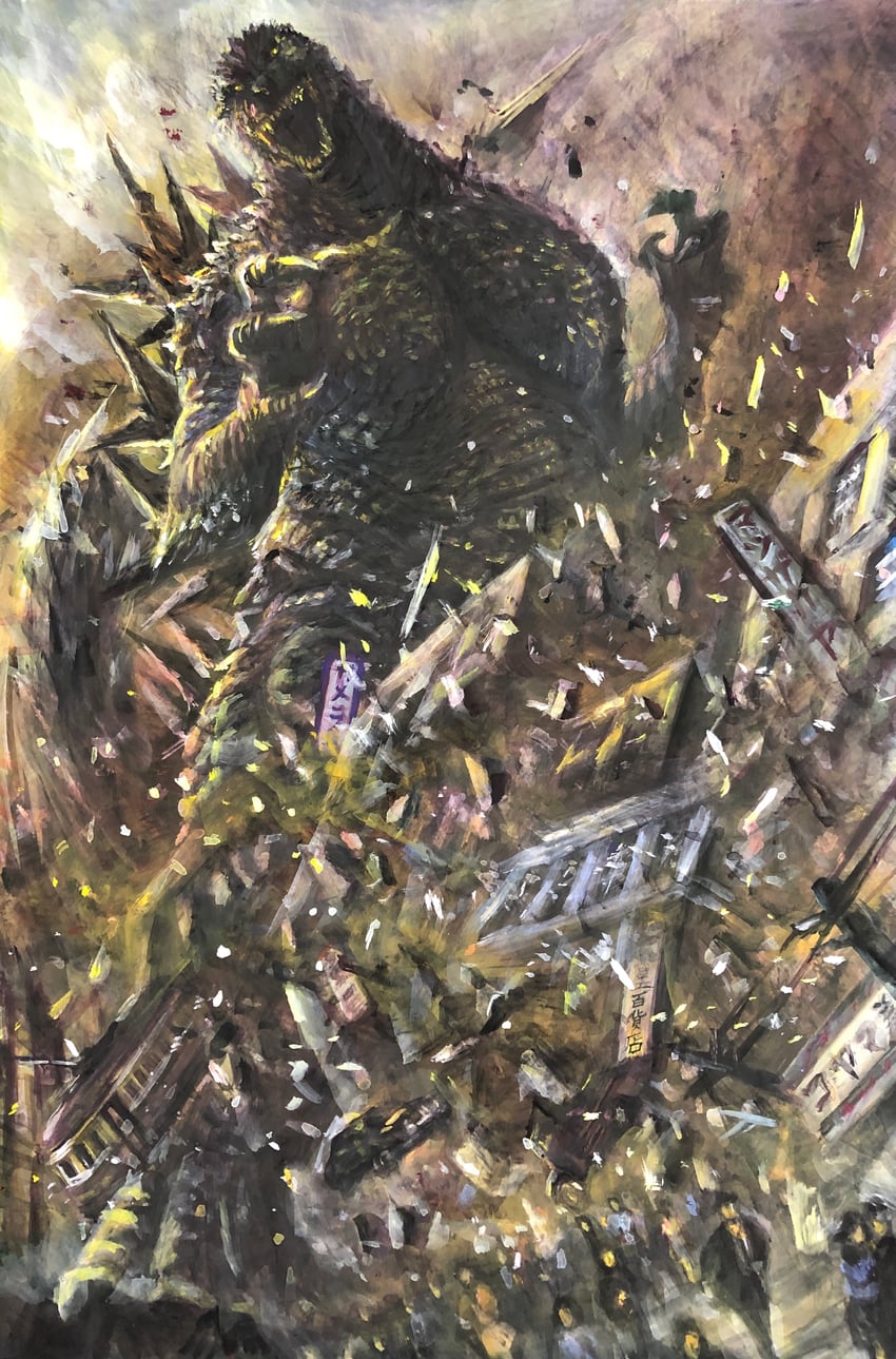 godzilla (godzilla and 1 more) drawn by g.n.a