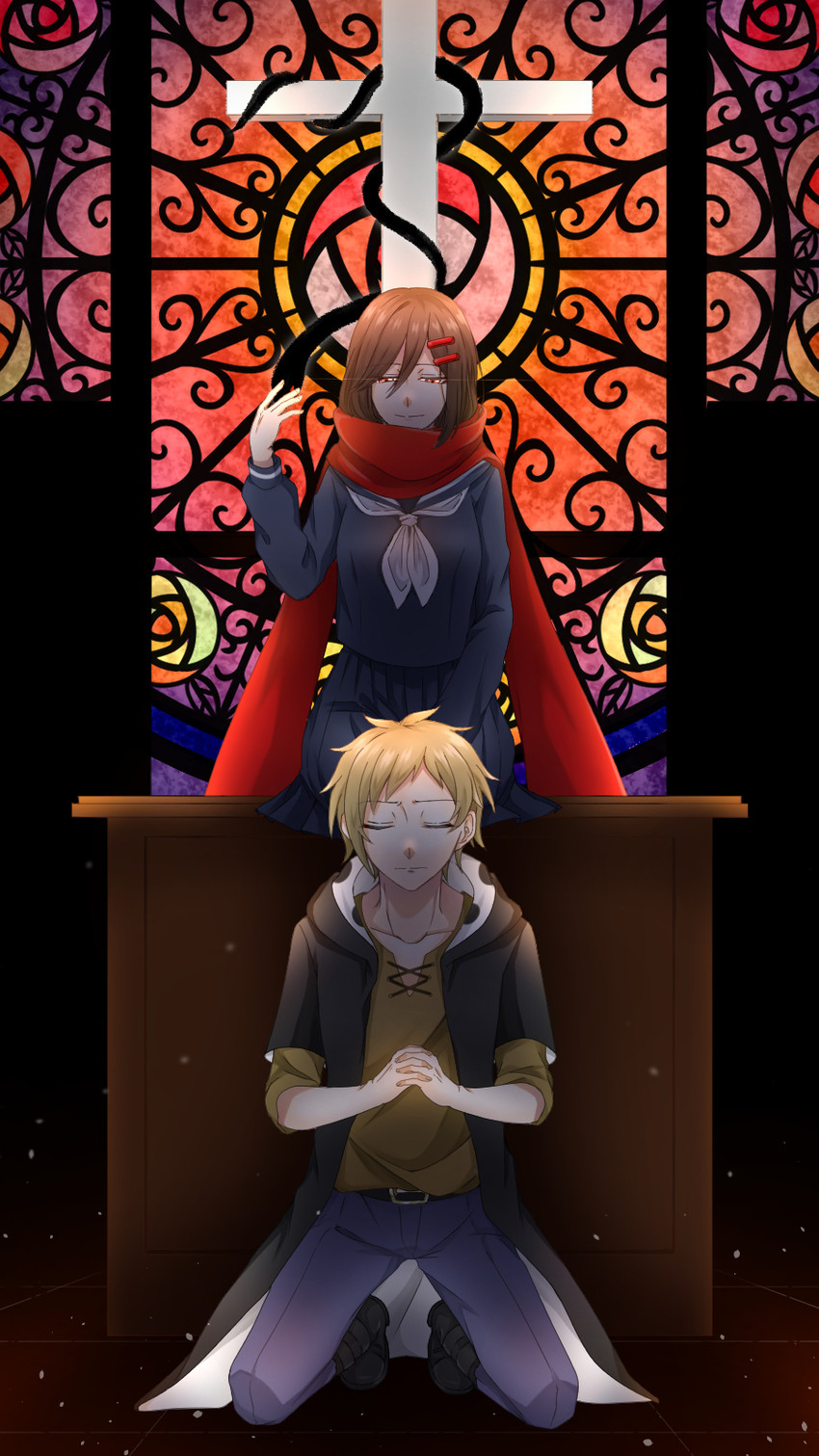 tateyama ayano and kano shuuya (kagerou project) drawn by harunai