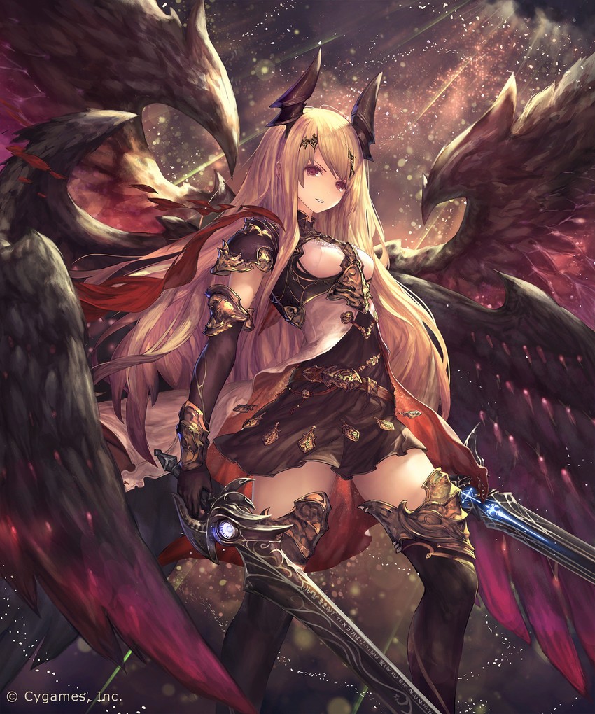 dark angel olivia (shingeki no bahamut and 2 more) drawn by tachikawa_mushimaro