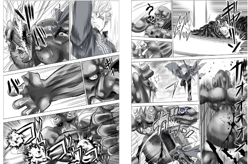guts, vergil, and beowulf (devil may cry and 2 more) drawn by nagare