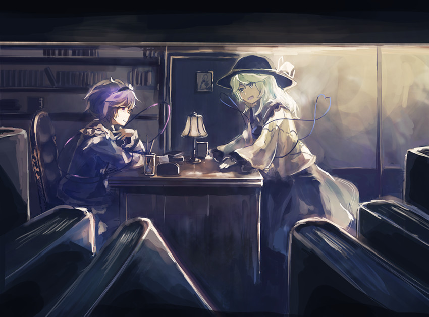 komeiji koishi and komeiji satori (touhou) drawn by saltlaver