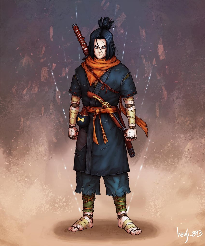 android 17 (dragon ball and 1 more) drawn by guillem_dauden