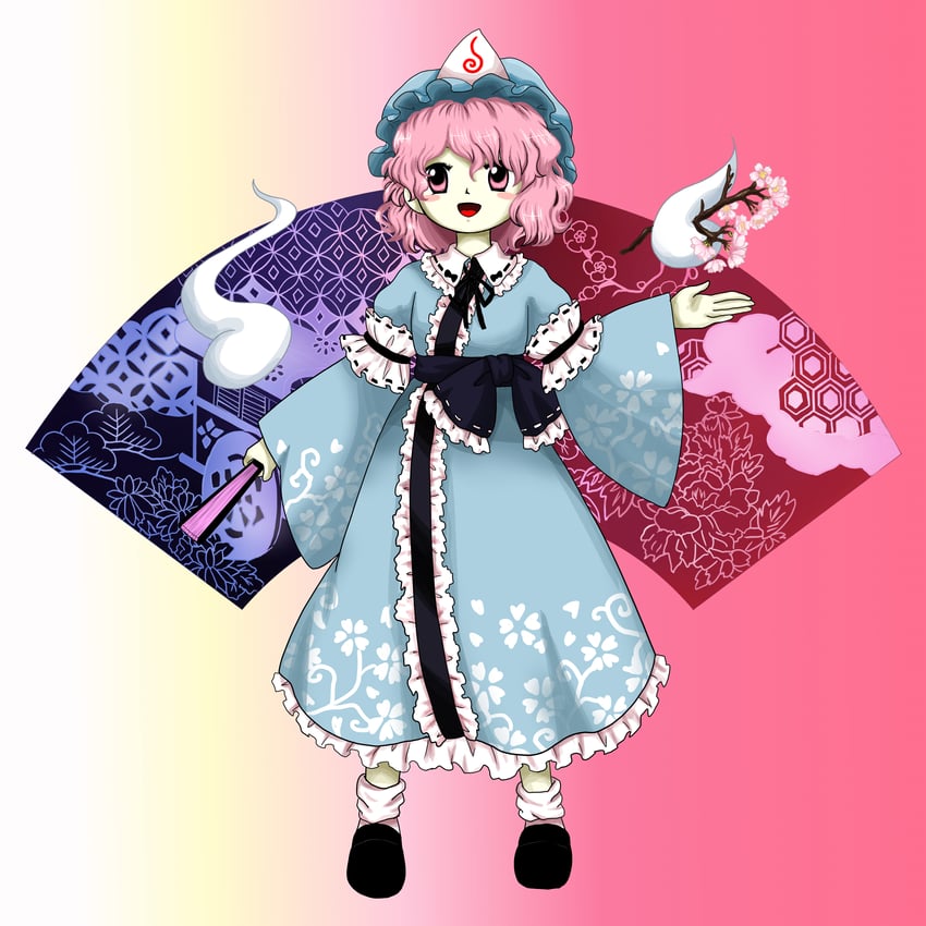 saigyouji yuyuko (touhou) drawn by monodoku