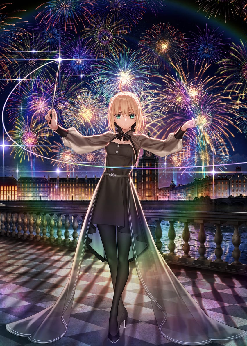 artoria pendragon and saber (fate and 1 more) drawn by takeuchi_takashi