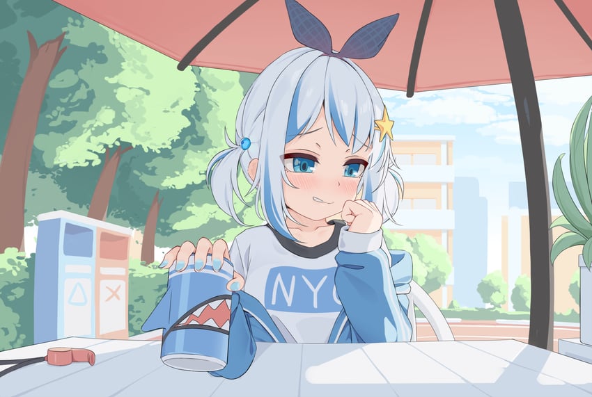 gawr gura (hololive and 1 more) drawn by tenroy