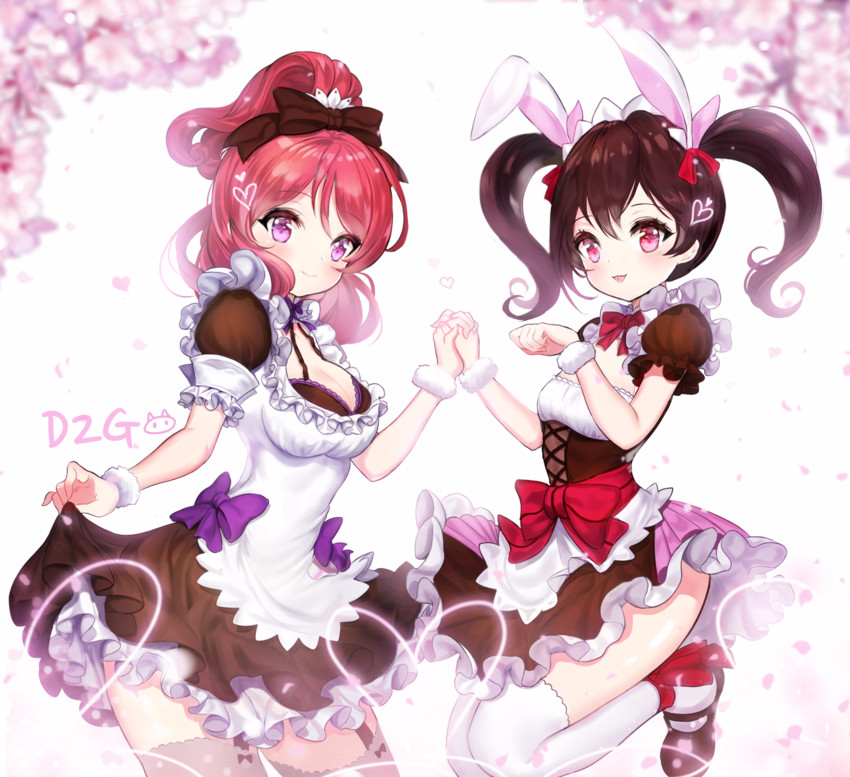 nishikino maki and yazawa nico (love live! and 1 more) drawn by ttaji_(pass35)