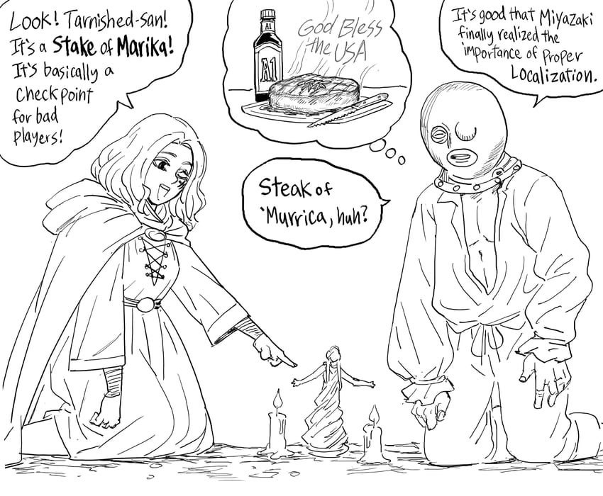 tarnished, melina, and prisoner (elden ring) drawn by bb_(baalbuddy)