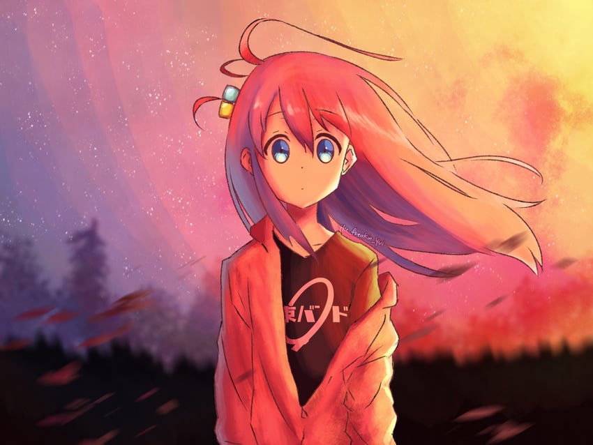gotoh hitori (bocchi the rock!) drawn by the_freakin_yui