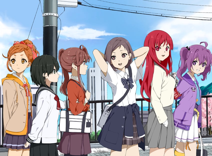 sato reika, toda jun, kono miyako, hiiragi tsubomi, tojo yuki, and 1 more (22/7) drawn by morinomiya_ruri