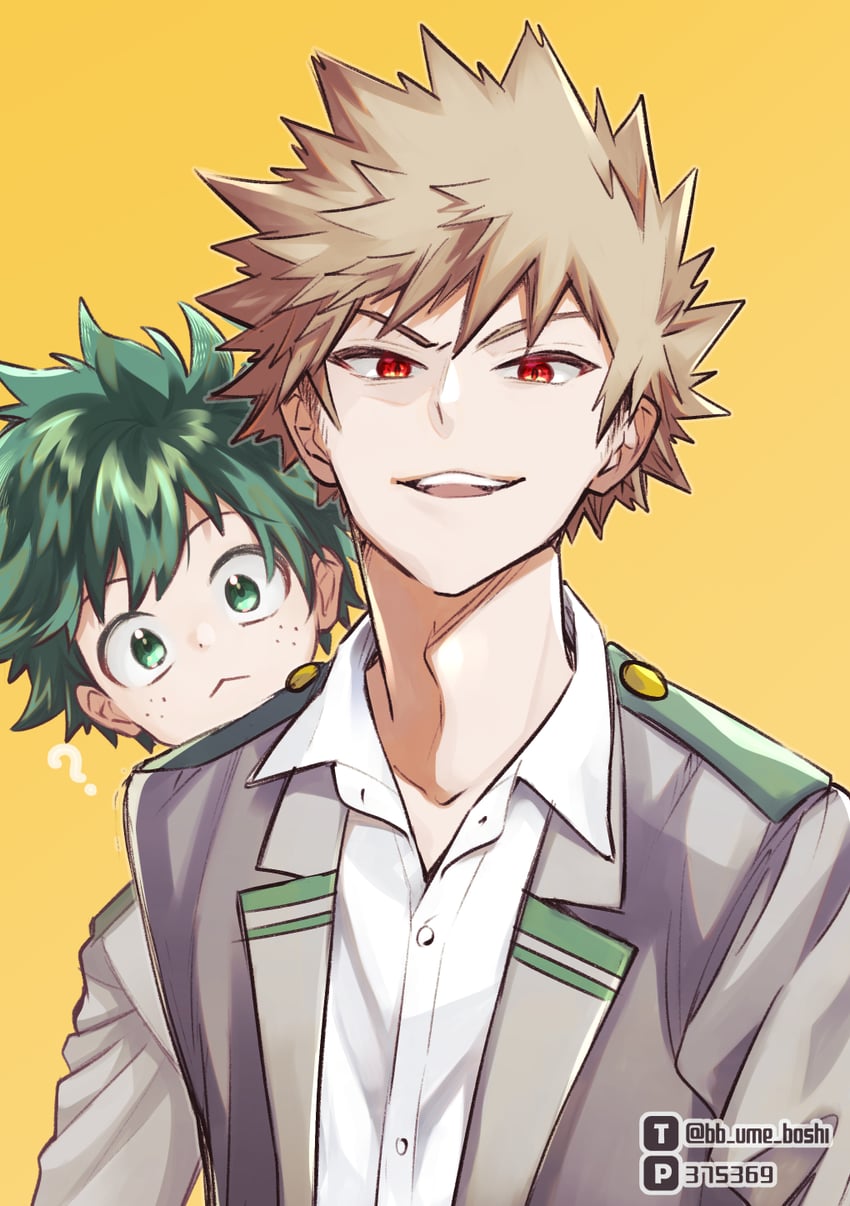midoriya izuku and bakugou katsuki (boku no hero academia) drawn by ume_(326310)