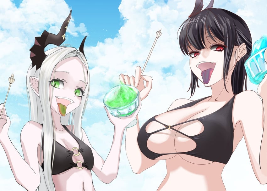 leviathan and behemoth (goddess of victory: nikke) drawn by kyaranenko