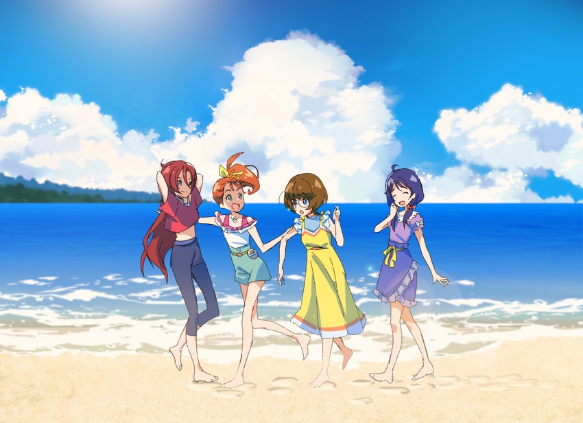 natsuumi manatsu, suzumura sango, takizawa asuka, and ichinose minori (precure and 1 more) drawn by tomatomagica