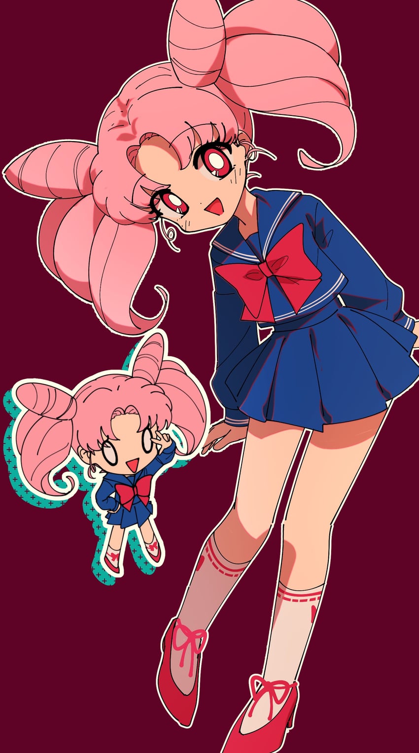 chibi usa (bishoujo senshi sailor moon) drawn by nzeneee