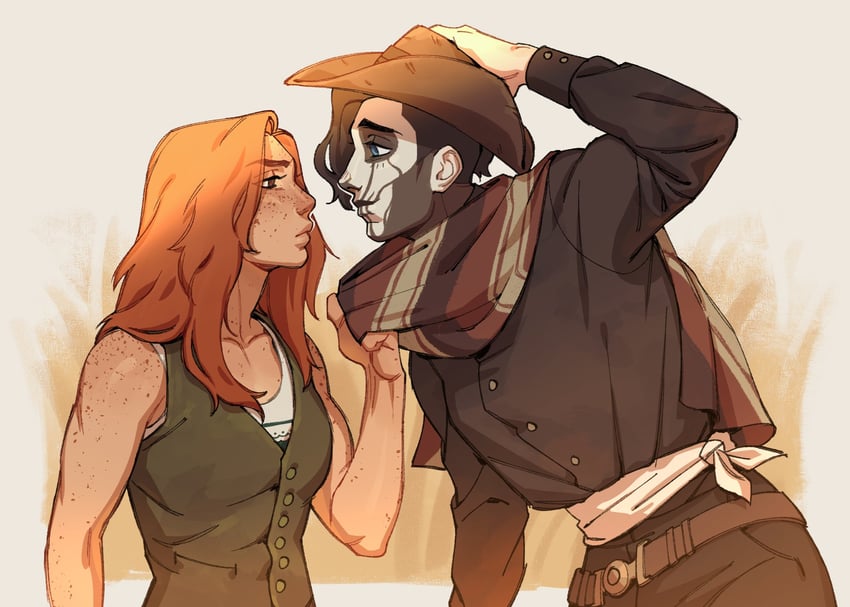 harrowhark nonagesimus and gideon nav (the locked tomb) drawn by lady_santos
