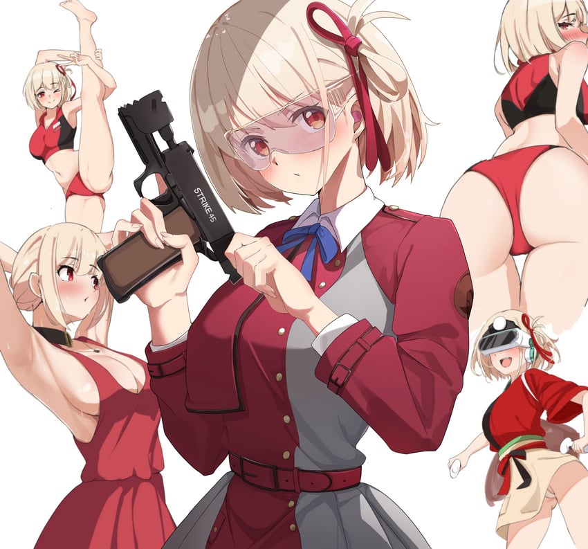 nishikigi chisato (lycoris recoil) drawn by band_(skymole01)