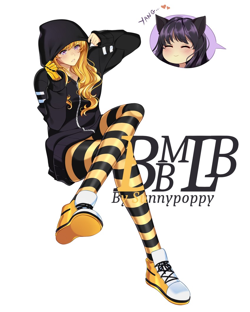 yang xiao long and blake belladonna (rwby) drawn by sunnypoppy