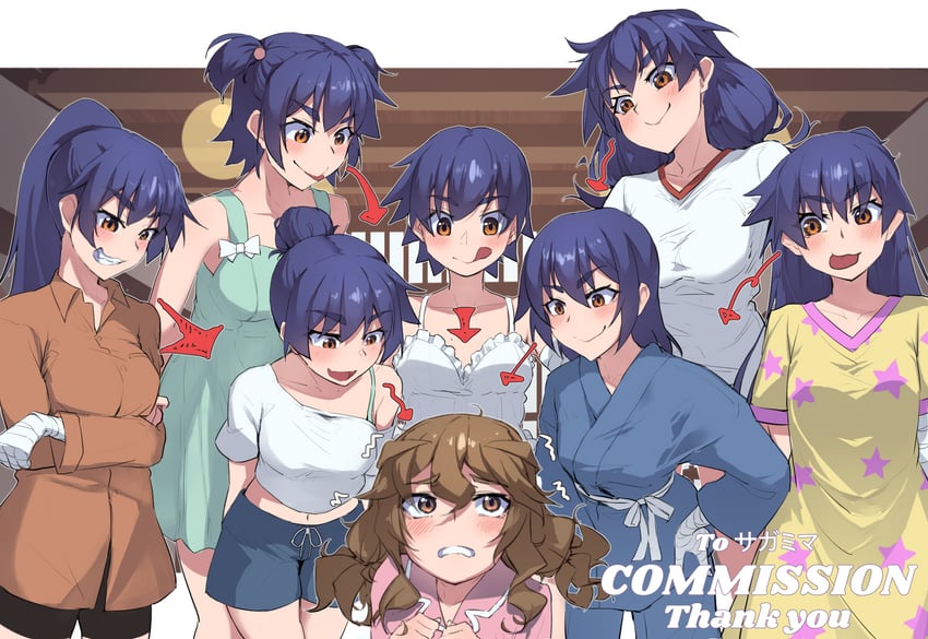 kanbaru suruga and numachi rouka (monogatari and 1 more) drawn by thomas_(aoakumasan)