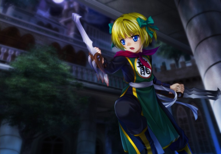 hero's daughter and martial artist (dragon quest and 2 more) drawn by mutsuki_(moonknives)