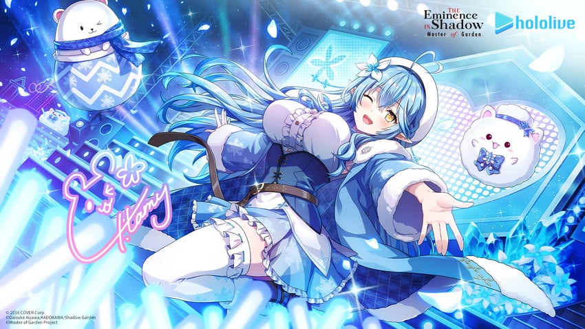yukihana lamy, daifuku, and yukimin (hololive and 2 more)