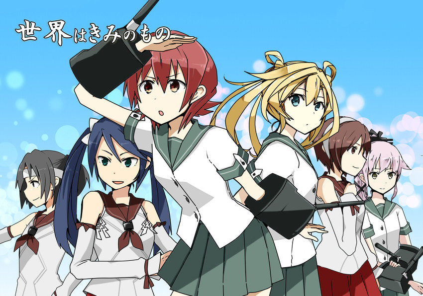 yura, abukuma, isuzu, kinu, nagara, and 1 more (kantai collection) drawn by annin_musou